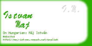 istvan maj business card