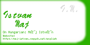 istvan maj business card